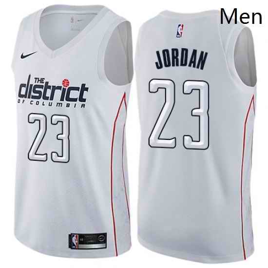 Mens Nike Washington Wizards 23 Michael Jordan Swingman White NBA Jersey City Edition